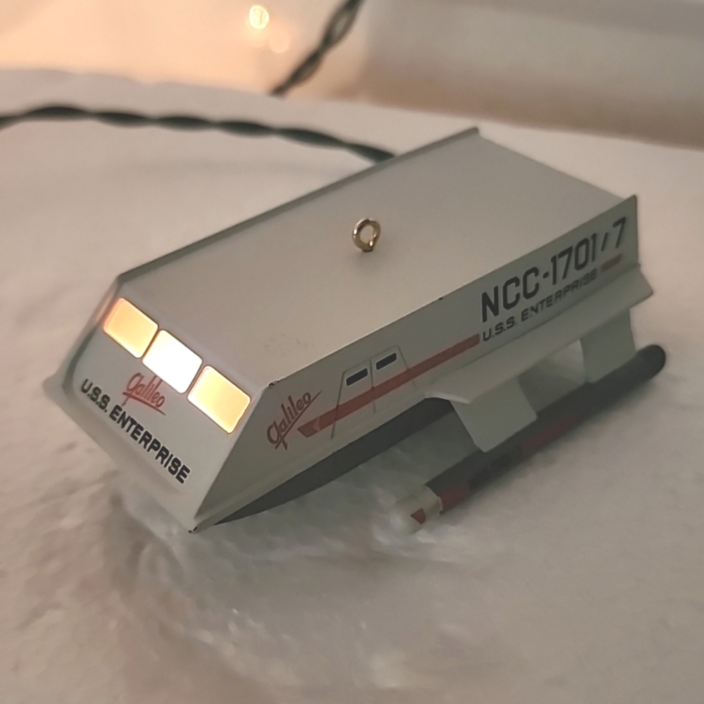 Galileo Shuttlecraft. Hallmark Keepsake Ornament with Lights and Voice. Vintage - Picture 6 of 9